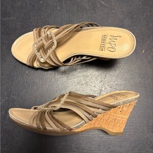 Mapo Women's Brown Wedge Sandals